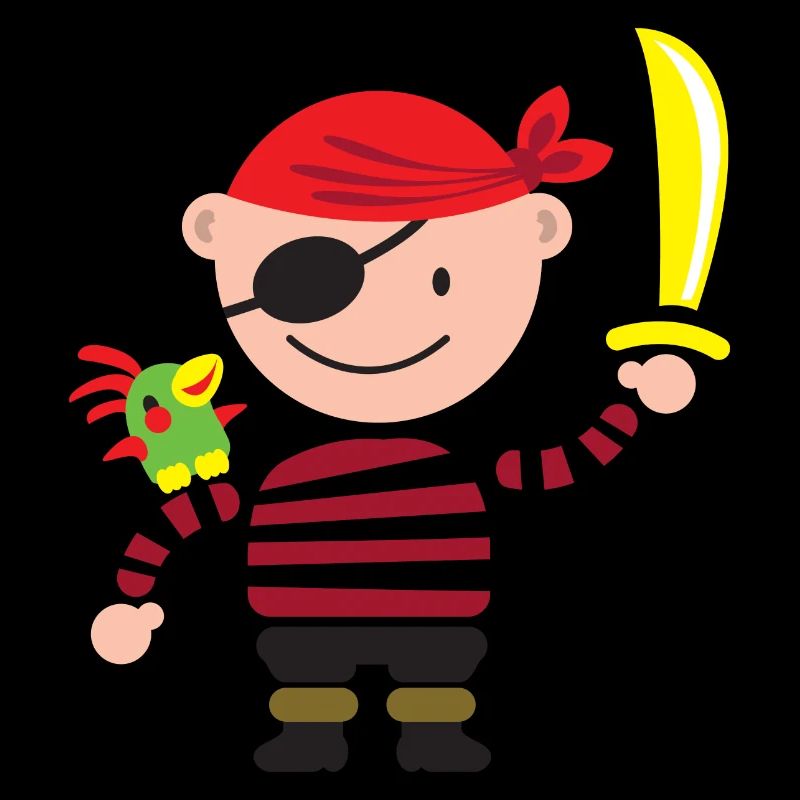 Petit pirate avec le perroquet