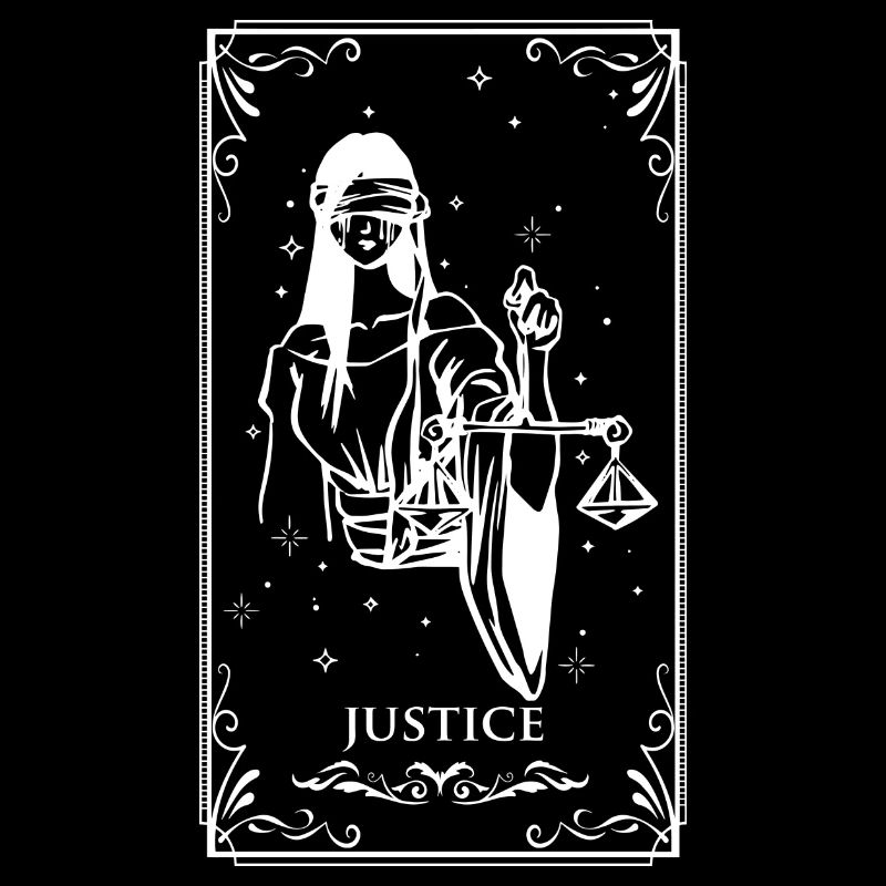 JUSTICE Tarotkarte