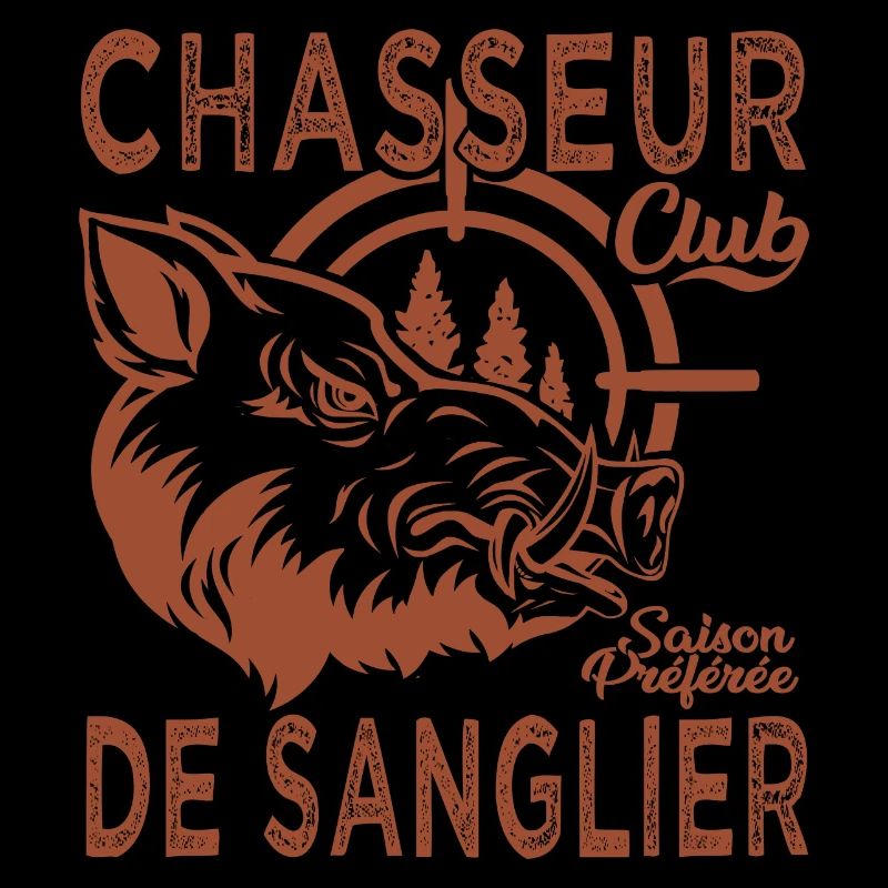 Chassé chasseur de sanglier cadeau cool chasse
