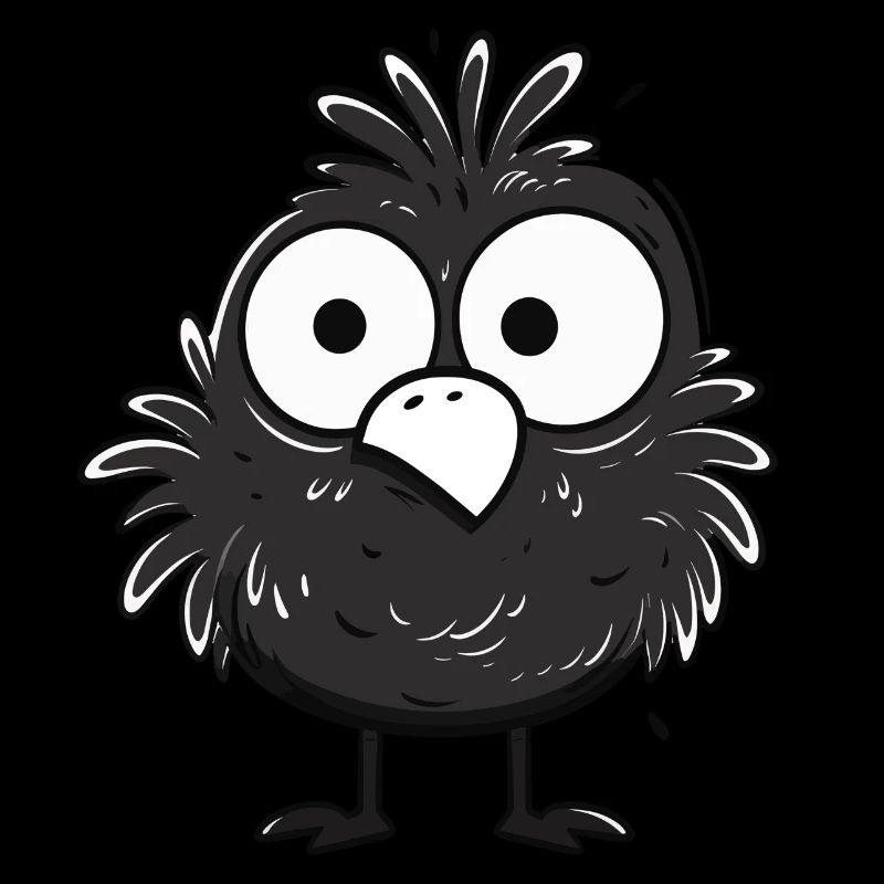 Netter kleiner schwarzer Vogel