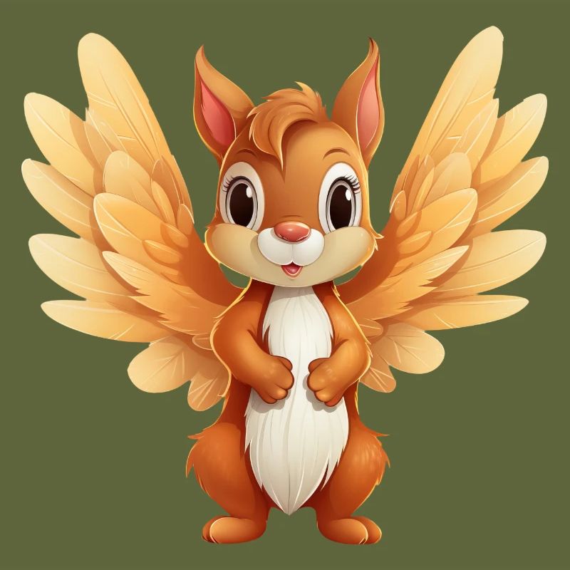Eichhörnchen Engel - Himmlisches Tier Design