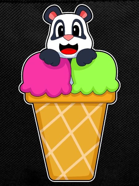 Panda Waffle Ice Cream