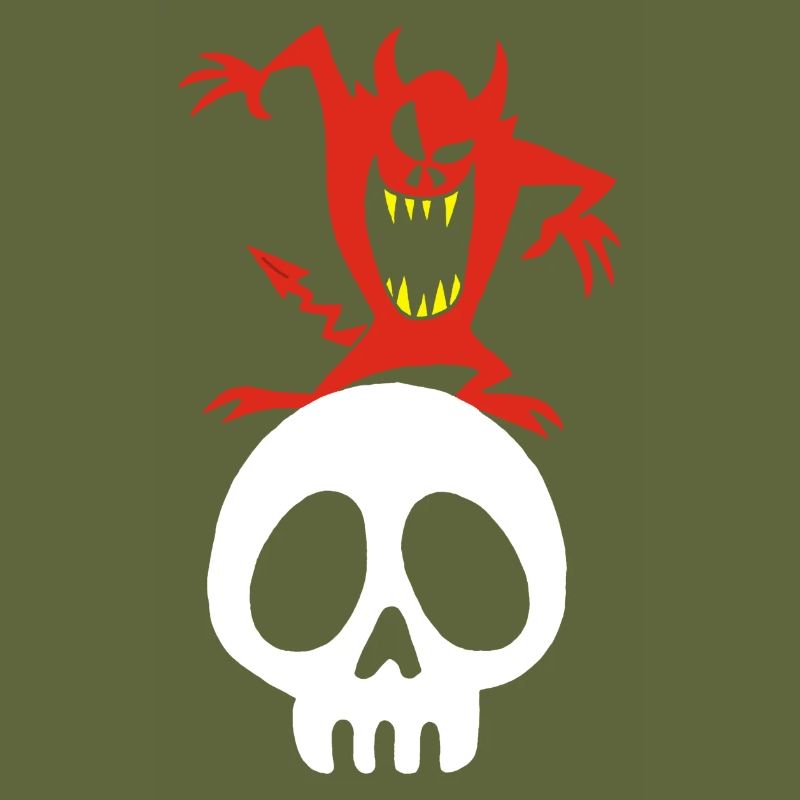 Skull and demon
