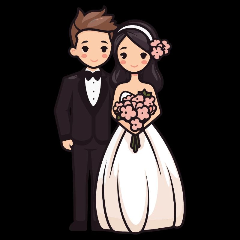 Bride Groom Newlyweds Wedding