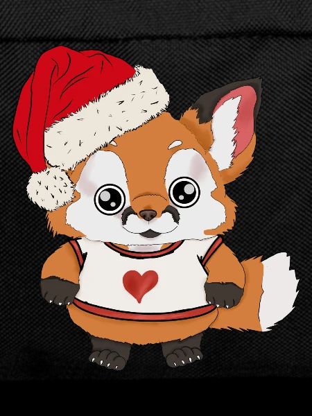 Fox Baby with Santa Hat