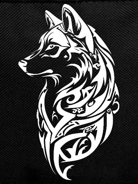 Nordic Wolf Tribal Tattoo