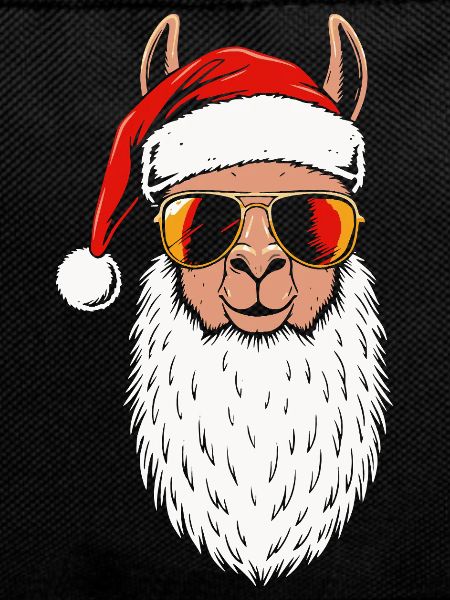 Santa Lama Xmas Fun Design Christmas