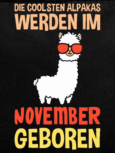 November Birthday Alpaca Saying Funny