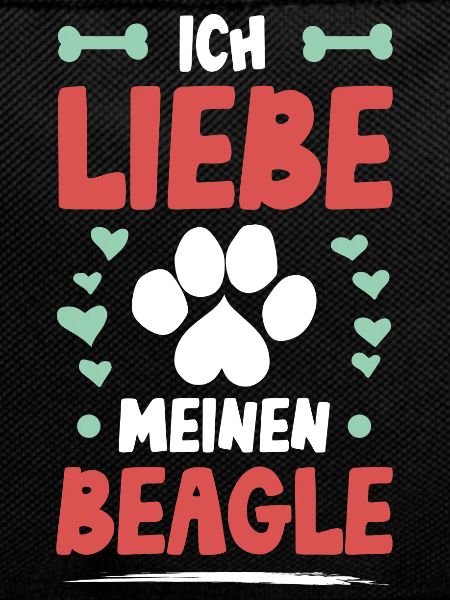 I love my beagle paw heart