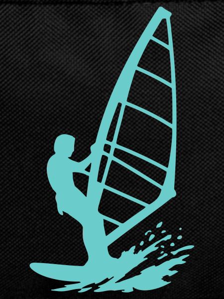 Windsurfer Silhouette im Meer