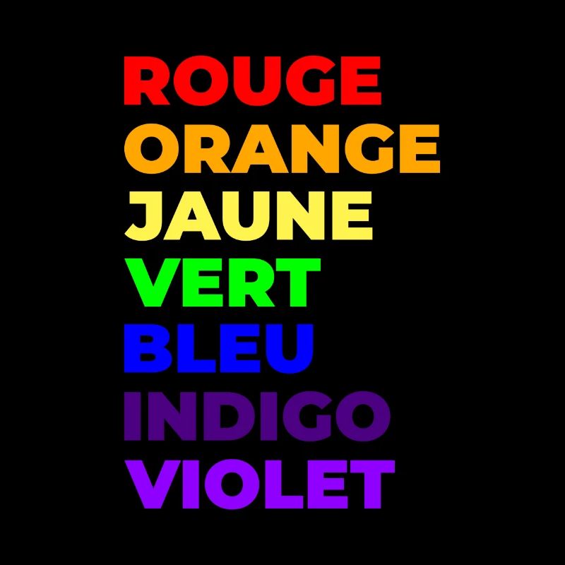 Couleurs de l'arc en ciel