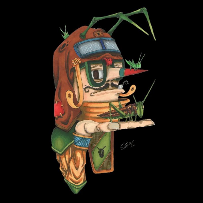 Grasshopper with glasses