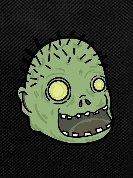 Zombie Head for Kids