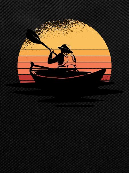 Rowboat at sunset