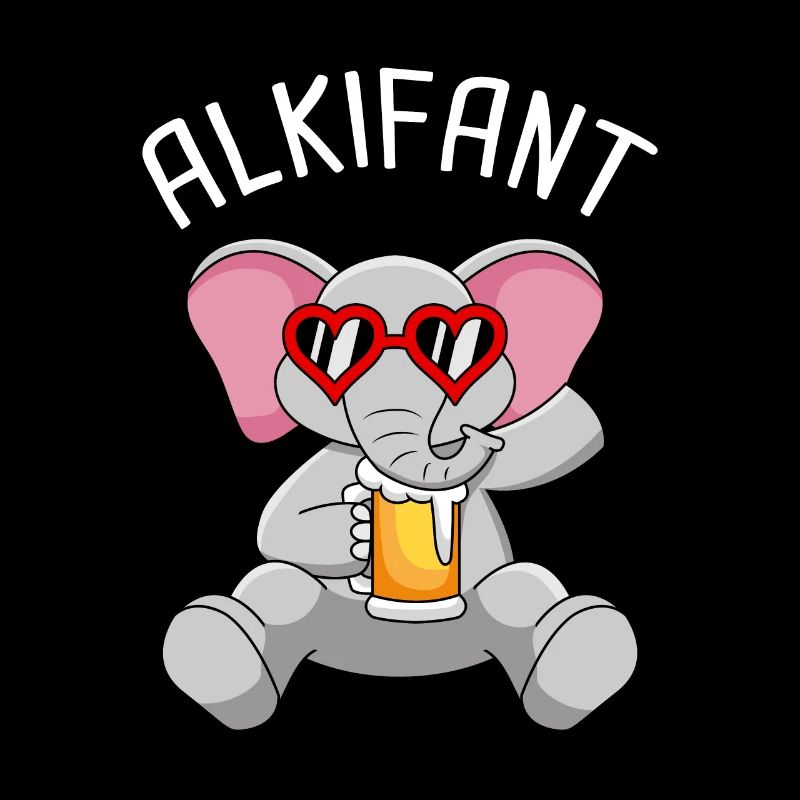 Alkifant Elefant Biertrinker Bier