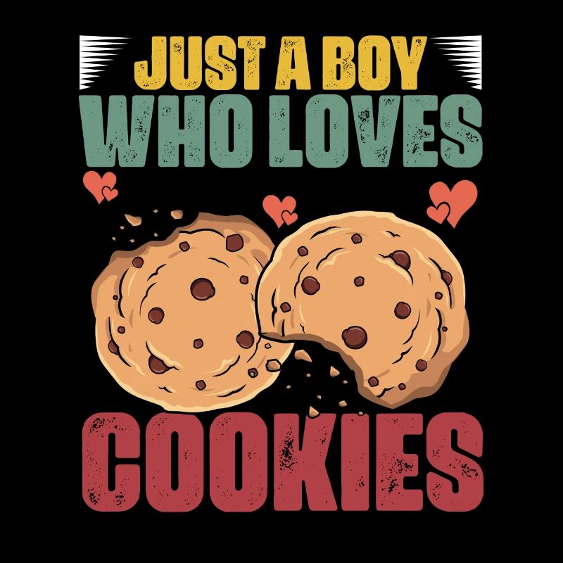 Juste un garçon qui aime les cookies rétro Un fan de biscuits