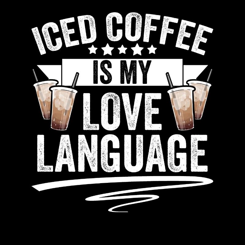Drôle de café glacé est ma langue d’amour Café glacé