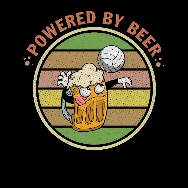Volleyball Bier Biertrinker Volleyballtrainer