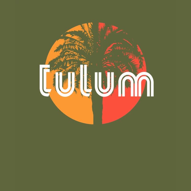 Tulum Mexico Artistic Vacation Souvenir Palm Tree