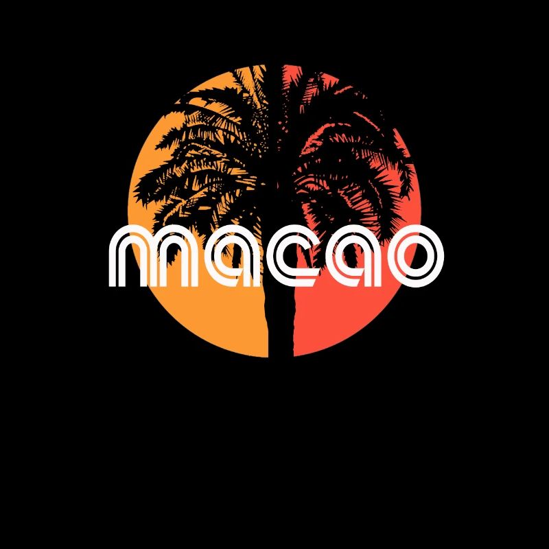 Macao Artistic Vacation Souvenir Palmier