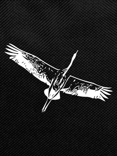 Heron bird in flight