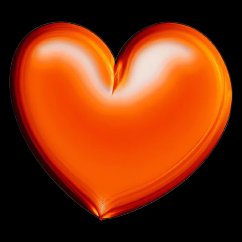 Herz orange rot Geschenkidee