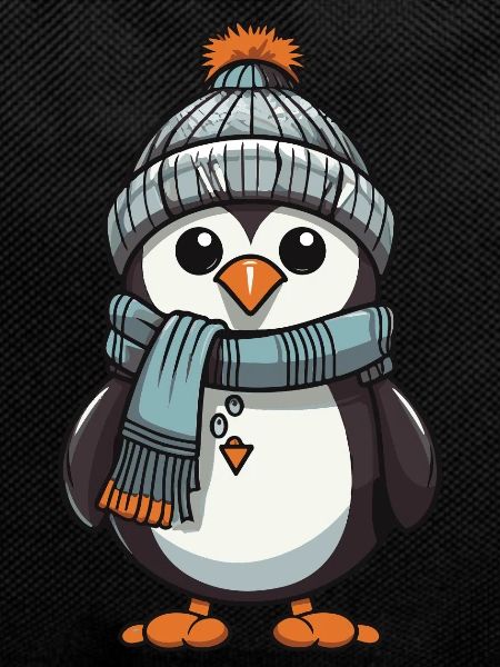 Penguin Comic Cute Winter