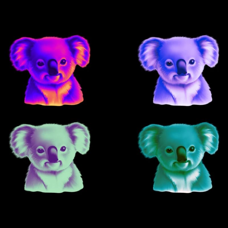 Koala coloré idée cadeau Koalas Pop Art Pop Art