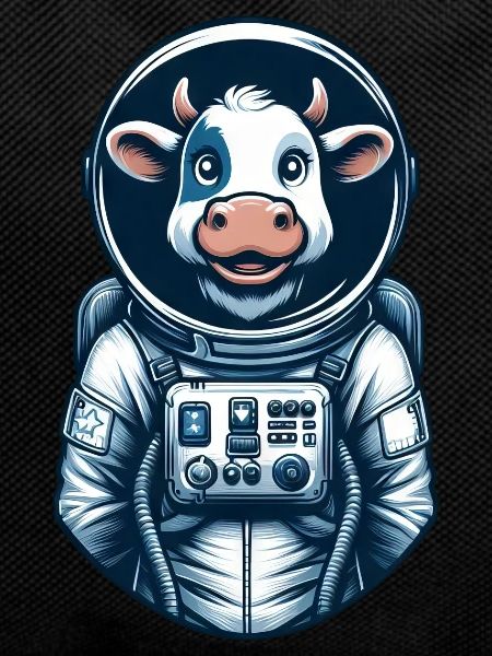 Astronaut Cow Space Universe Cosmonaut