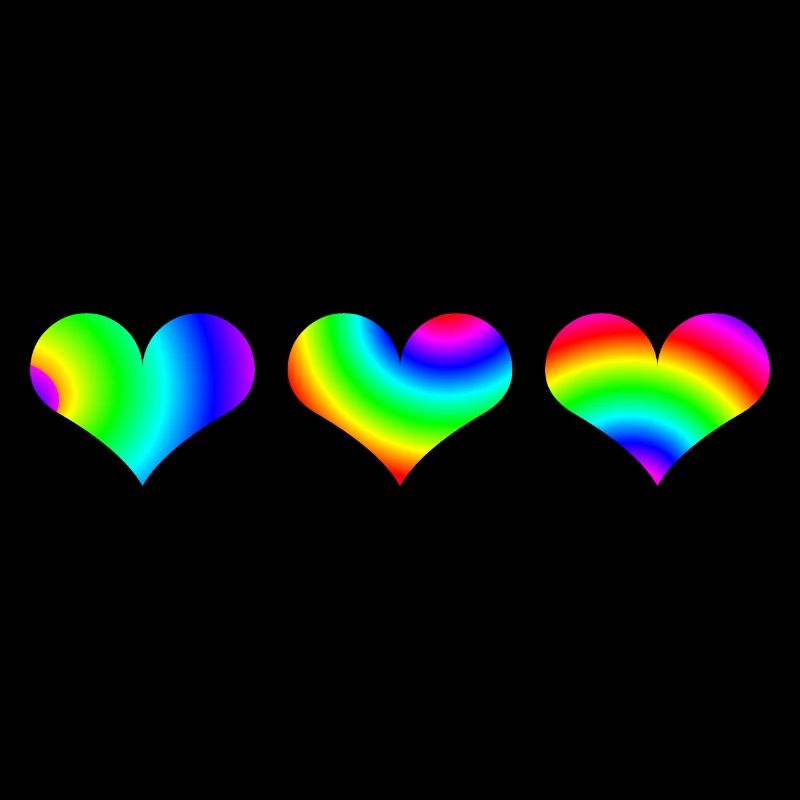Herzen bunt Geschenkidee Regenbogen Herzchen