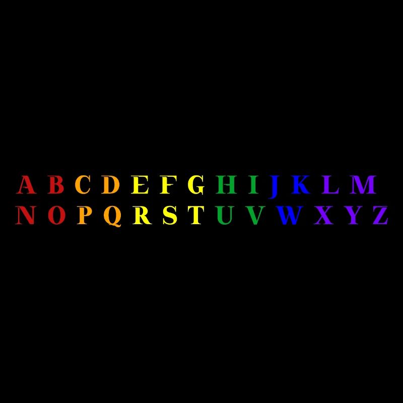 ABC Regenbogen Alphabet Geschenkidee Einschulung