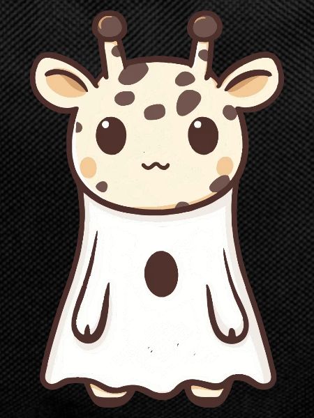 Giraffe Halloween Comic Geist