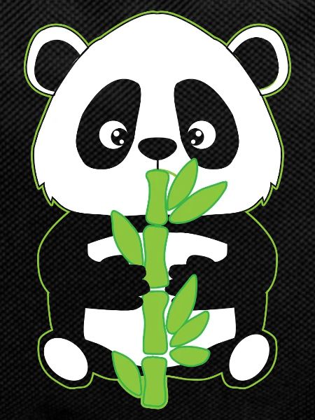 Panda with bamboo