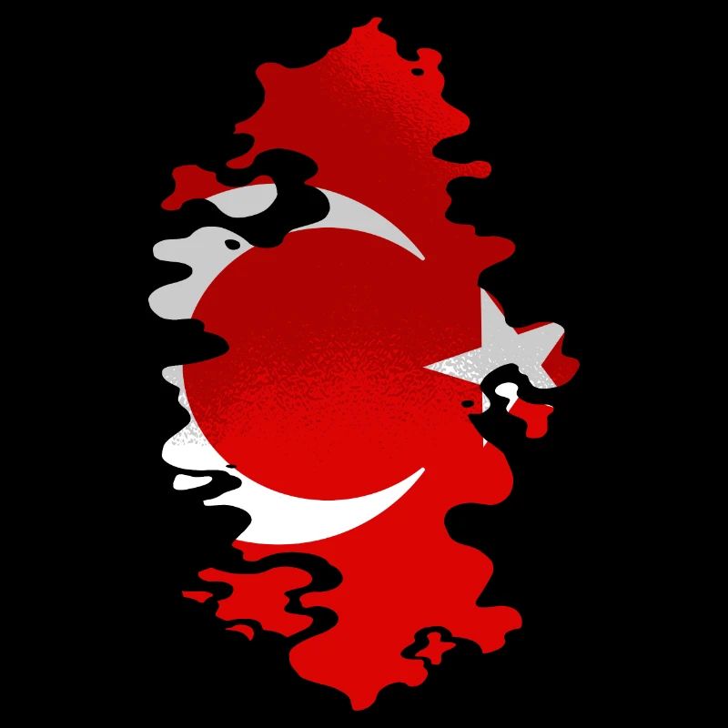 Drapeau de Turquie Utilisé Look Drapeau Turc Vintage