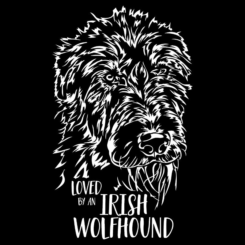 Loved by an IRISH WOLFHOUND Hundespruch Wilsigns