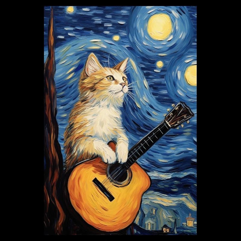 Cat Plays Guitar