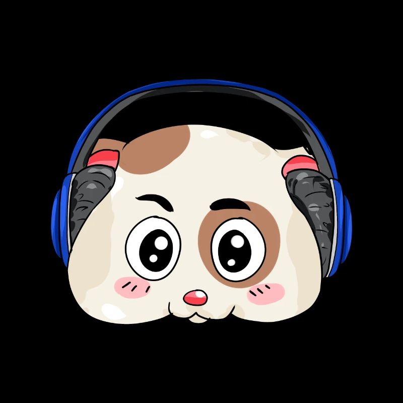Hamster avec écouteurs