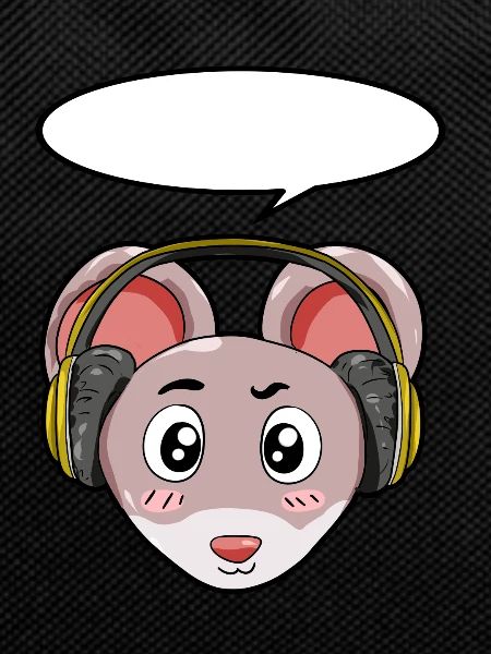 Souris avec écouteurs