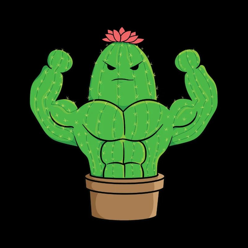 Trainierter Kaktus Bodybuilder Geschenk