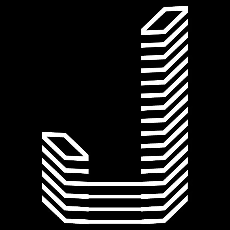 Unique Letter J Logo Design "Weiß"