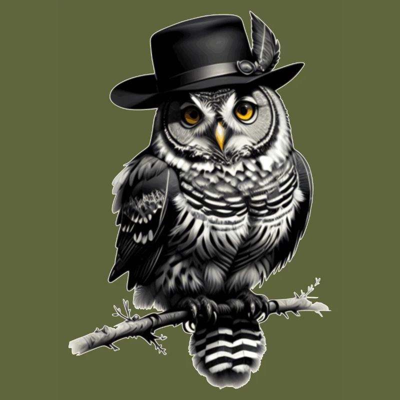 Eule mit Hut