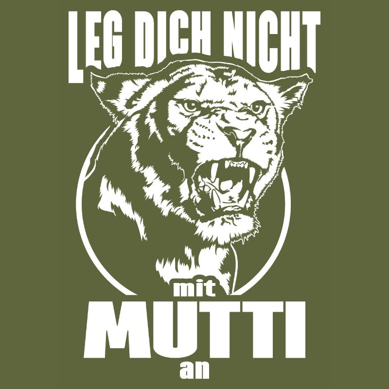 Leg Dich nicht mit Mutti an Löwin Mutter Mama