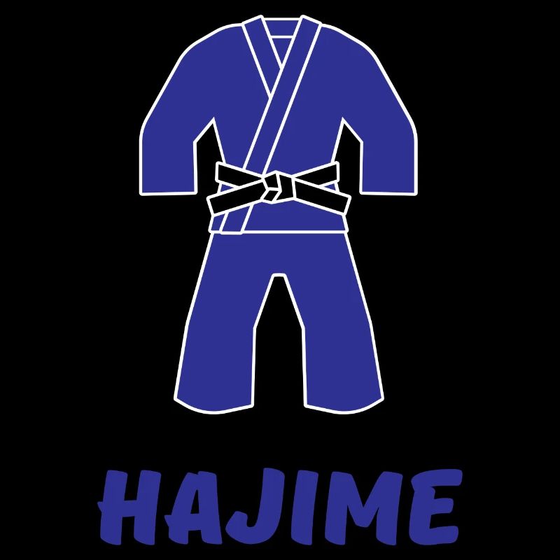 Judo martial arts design Hajime blue