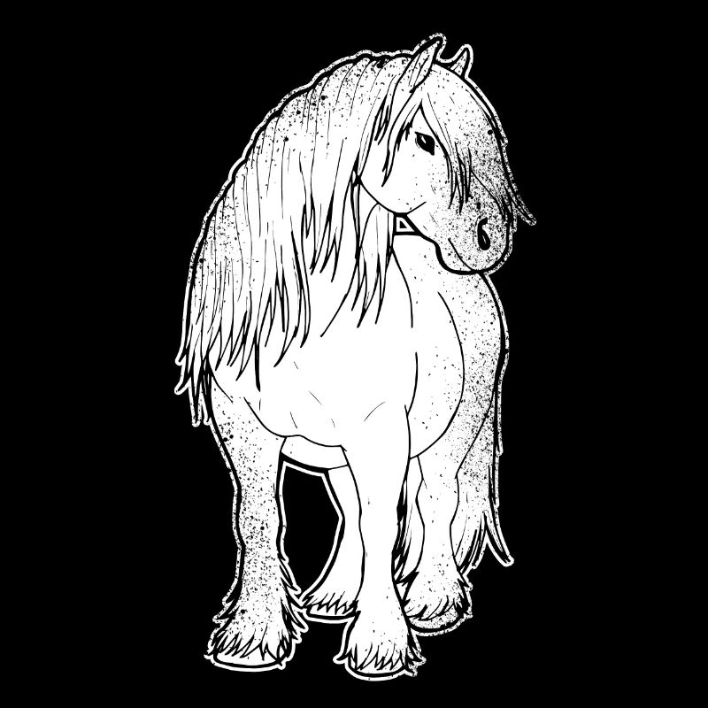 Cheval de sang froid Cheval de calèche Percheron cadeau blanc