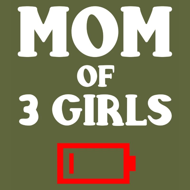 Müde Mutter von 3 Mädchen Mutter von drei Töchtern