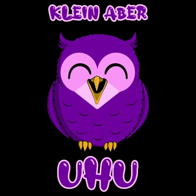 Klein aber Uhu (lila / violett) - Niedliche Eule