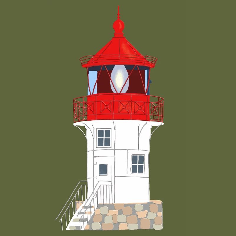 Insel Hiddensee, Leuchtturm Gellen, ohne Text