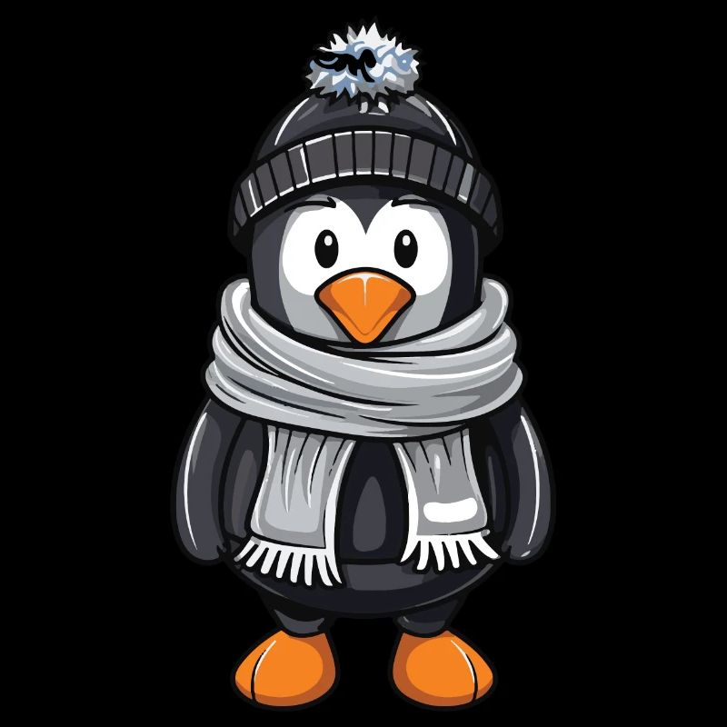 Bande dessinée d’hiver pingouin