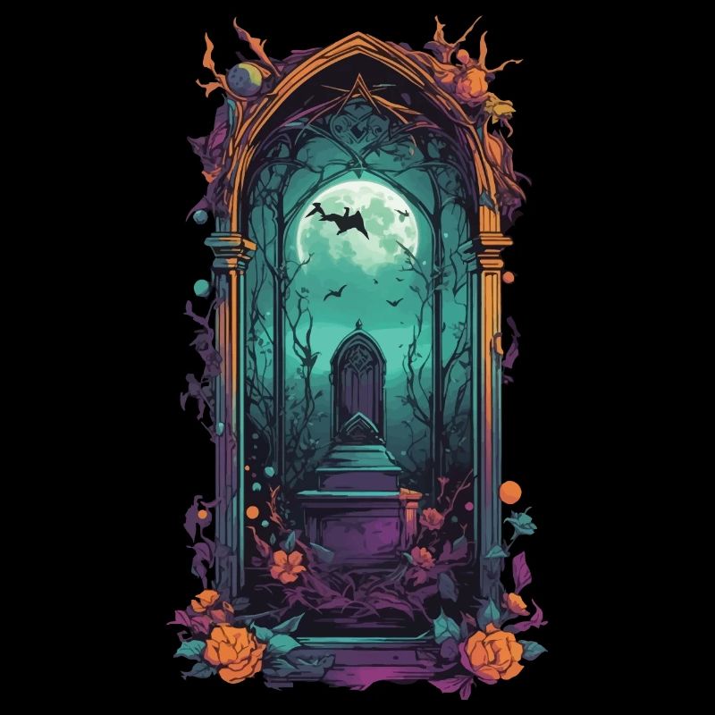 Vintage Gothic Friedhof Pastel Goth Design