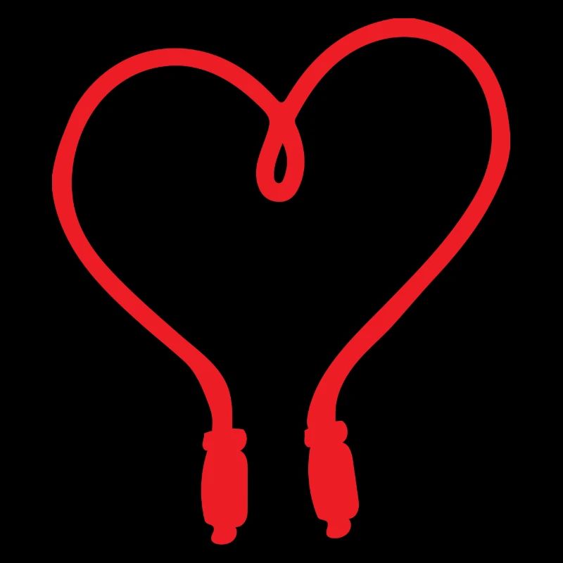 Conception de coeur rouge de corde pour cavalier de corde